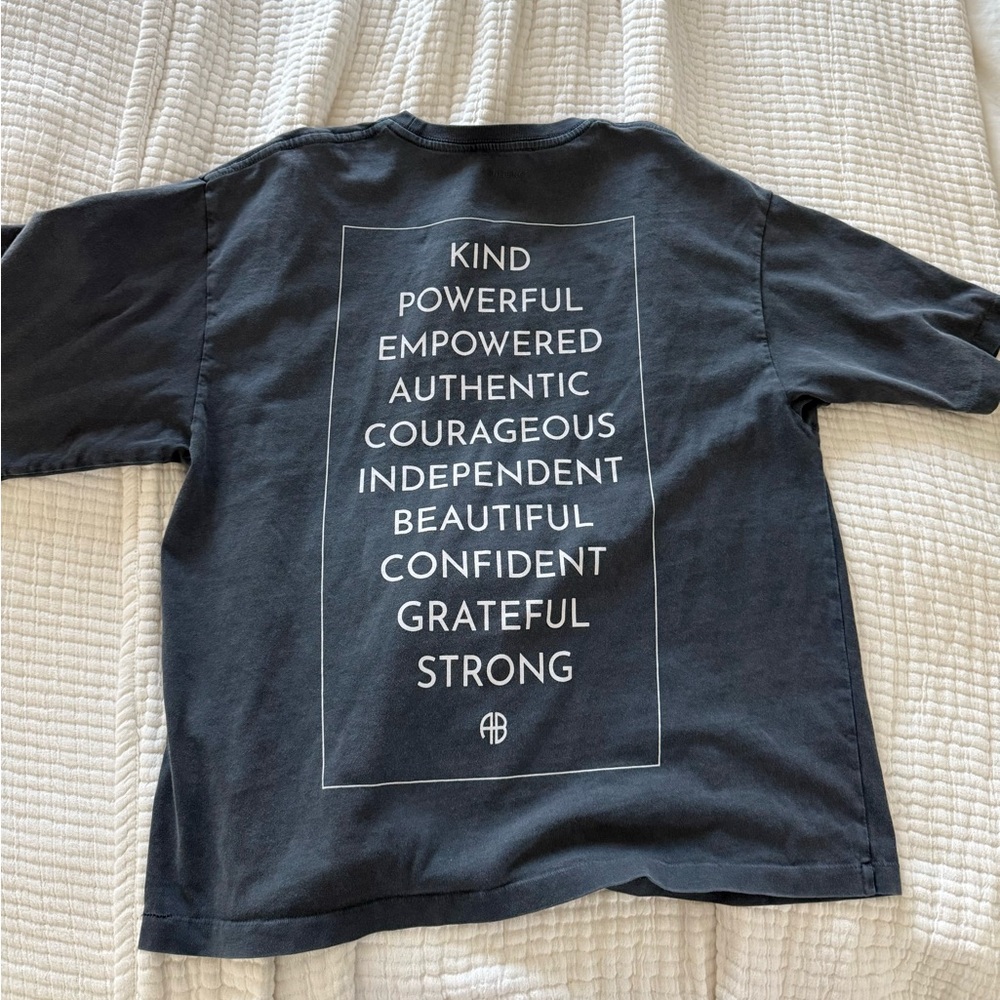 Anine Bing Rudy Tee Empowerment Top XS